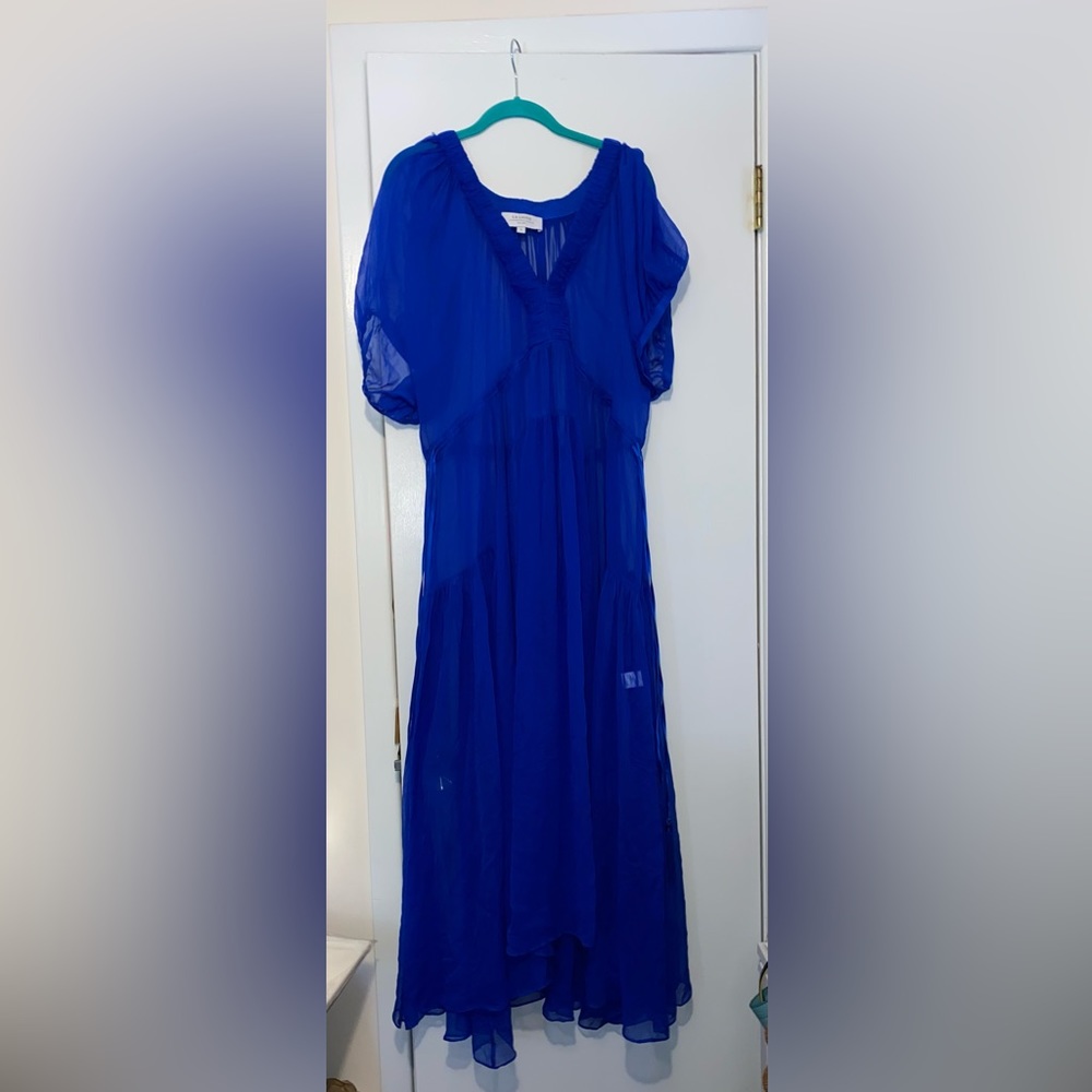 La Ligne Cobalt Blue Constance Maxi Dress